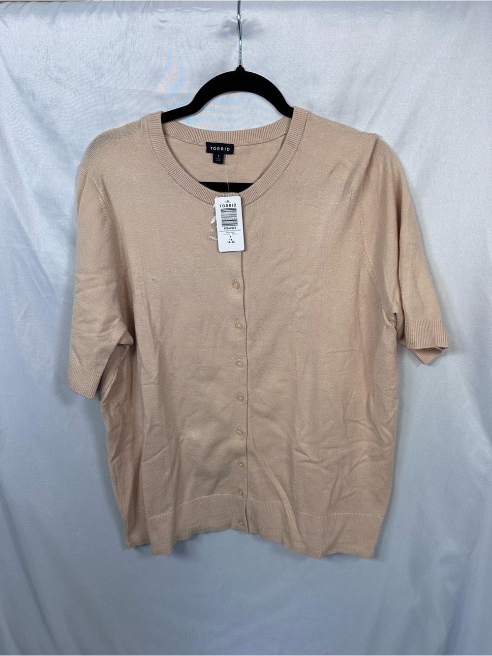Torrid Everyday Soft Short Sleeve Crew Cardigan Size 1 NWT